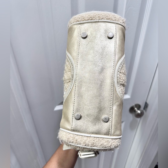 Coach Tweed Bouclé Mini Soho Rogue Boston Bag Cream/Butter - Picture 8 of 14